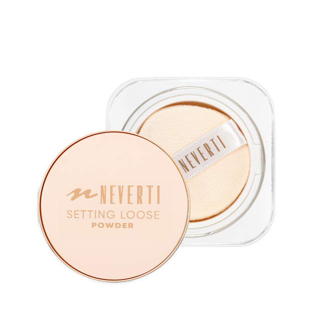 Пудра для лица рассыпчатая Neverti Setting Loose Powder Luminous Finish 001 Transparent/Прозрачная (NP200) - изображение 5