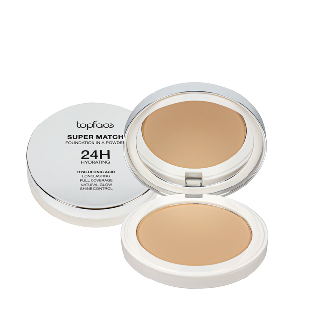 Пудра для лица topface Super Match Foundation компактная увлажняющая 10 г (PT269), 08 Tan Natural/Натуральный загар - Фото 1 Пудра для лица topface Super Match Foundation компактная увлажняющая 10 г (PT269), 08 Tan Natural/Натуральный загар - изображение 1