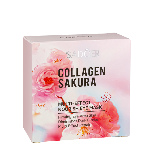 Патчи для кожи вокруг глаз Sadoer Collagen Sakura с мультиэффектом, 60 шт (SD92687) - изображение 3