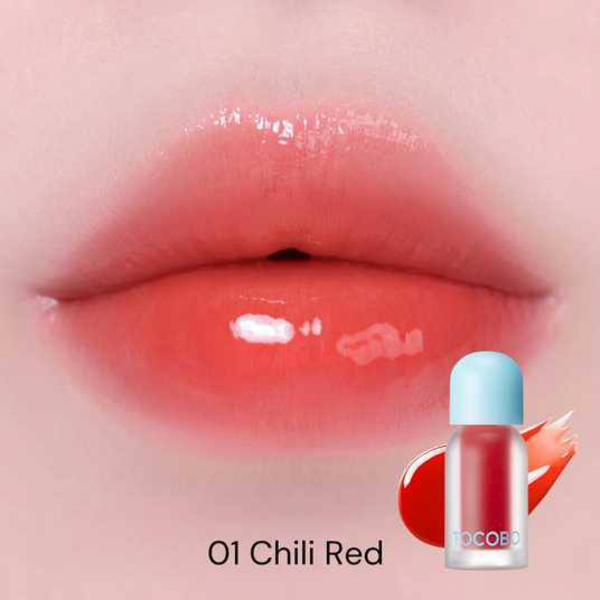 Масло-плампер Tocobo Juicy Berry Plumping Lip Oil Glam Max 01 Chill Red прозорий червоний 4 г - Фото 2 Масло-плампер Tocobo Juicy Berry Plumping Lip Oil Glam Max 01 Chill Red прозорий червоний 4 г - зображення 2