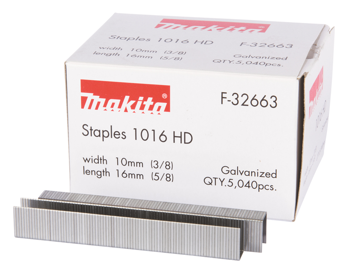 Скоби будівельні Makita оцинковані 16 x 10.5 мм 5040 шт (F-32663) - зображення 1