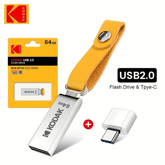 Флеш накопитель Kodak K122 64Gb металлический USB 2.0 Компьютерная флешка 64 Гб металлическая - Фото 5 Флеш накопитель Kodak K122 64Gb металлический USB 2.0 Компьютерная флешка 64 Гб металлическая - изображение 5