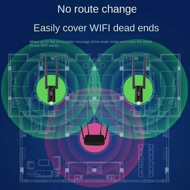 USB усилитель WIFI сигнала, до 300 Мбит/с / Репитер wifi на usb / Двухканальный ретранслятор вайфай - Фото 6 USB усилитель WIFI сигнала, до 300 Мбит/с / Репитер wifi на usb / Двухканальный ретранслятор вайфай - изображение 6