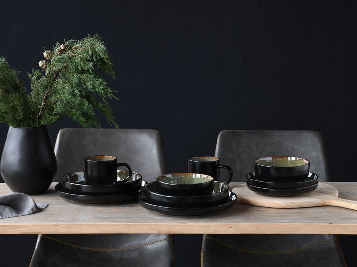 Набір столового посуду CreaTable Nordic Fjord Green із 10 предметів на 2 персони кераміка зелений - зображення 5