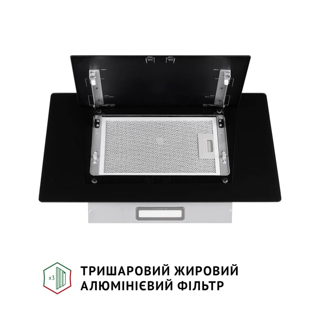Витяжка декоративна похила PERFELLI DN 6142 BL LED - изображение 6