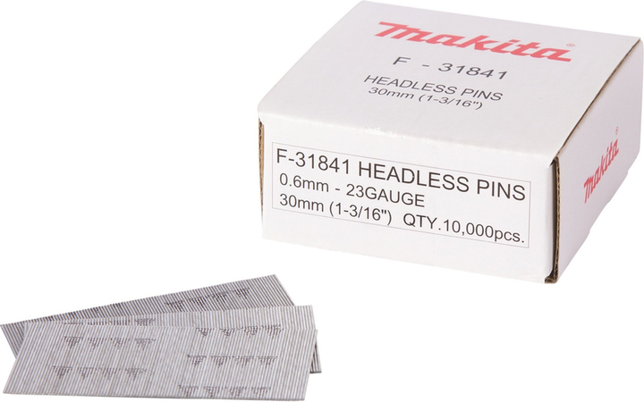 Sztyfty Makita F-31841 P30 30 x 0.6 mm do sztyfciarki 10000 szt (88381292405) - obraz 2