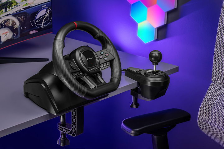 Kierownica przewodowa Tracer SimRacer Manual Gearbox 6in1 Black (TRAJOY47345) - obraz 8