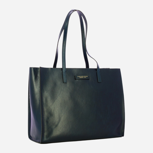 Torebka shopper ze skóry naturalnej The Bridge Mirra 04131401 YH Niebieska (800070346560) - obraz 2