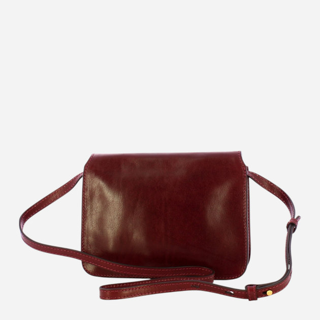 Torebka crossbody damska ze skóry naturalnej mała The Bridge Lucrezia 04193001 YF Bordowa (800070346563) - obraz 3