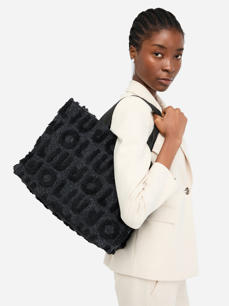 Torebka shopper materiałowa Liu Jo 2F5027T0300 22222 Czarna (800070345511) - obraz 2