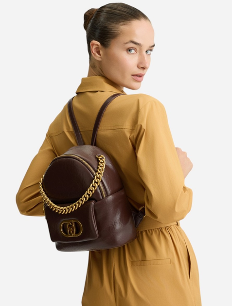 Рюкзак жіночий зі штучної шкіри Liu Jo AA5143E0886 00533 Коричневий (800070348827) - зображення 2