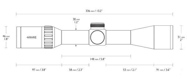 Оптичний приціл Hawke Endurance 30 WA 1.5-6x44 L4A IR Dot (925036) - зображення 4