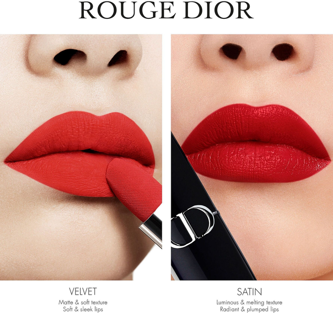 Помада Dior Rouge Dior матова 999 Velvet 3.5 г (3348901658560) - зображення 4
