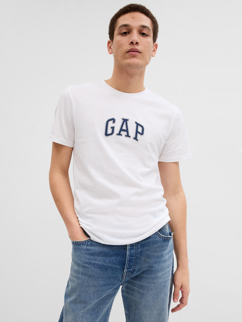Футболка бавовняна чоловіча GAP 570044-00 XL Біла (1200119648738) - зображення 1