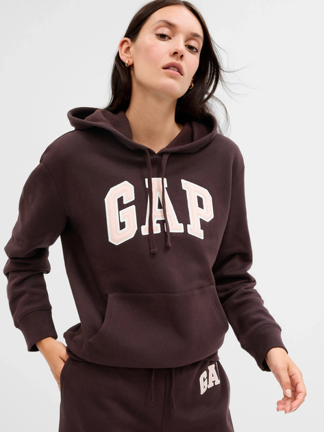 Bluza damska z kapturem ocieplana GAP 463506-35 XL Brązowa - obraz 1