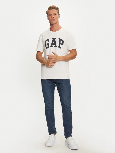 Набір футболок бавовняних довгих чоловічих GAP 885595-01 2XL 2 шт Синій/Білий (1200133154383) - зображення 4