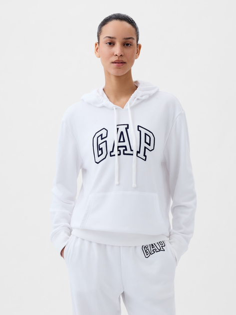 Bluza damska z kapturem kangurka GAP 870537-01 L Biała - obraz 1