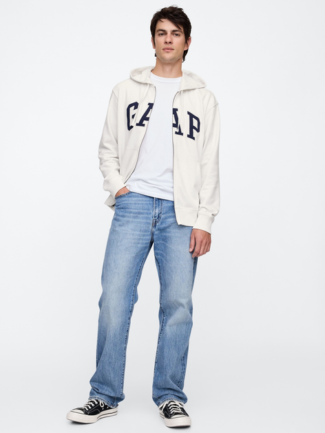 Толстовка на блискавці чоловіча GAP 868454-06 L Молочна (1200138438839) - зображення 3