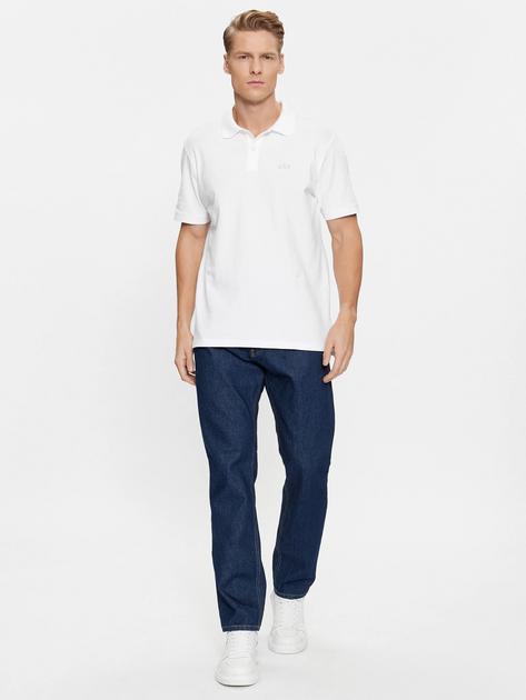 Поло довге чоловіче GAP 586306-05 S Біле (1200119709309) - зображення 3