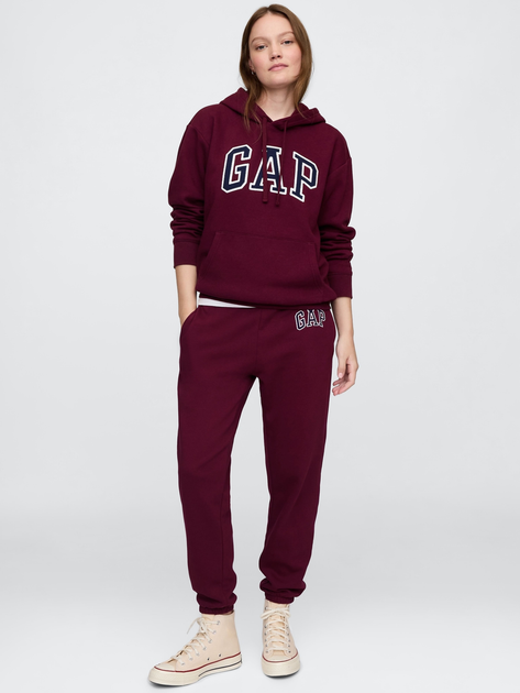 Bluza damska z kapturem ocieplana GAP 463506-02 XS Bordowa - obraz 3