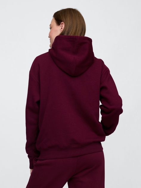 Bluza damska z kapturem ocieplana GAP 463506-02 L Bordowa - obraz 2