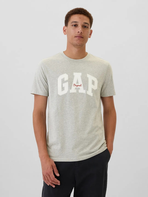 Футболка бавовняна довга чоловіча GAP 542246-00 L Сіра (1200136224588) - зображення 1