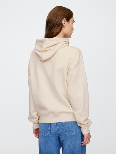Толстовка на блискавці утеплена на флісі з капюшоном жіноча GAP 678782-04 XS Бежева (1200138889426) - зображення 2