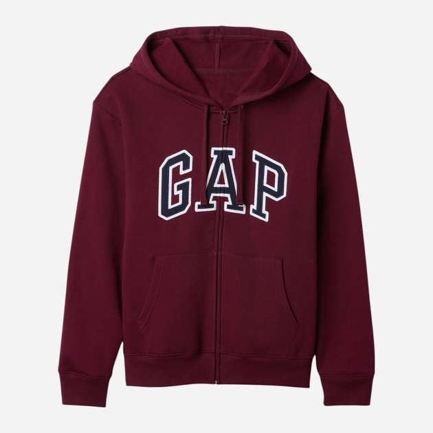 Bluza damska rozpinana streetwear polarowa GAP 678782-10 L Bordowa - obraz 4