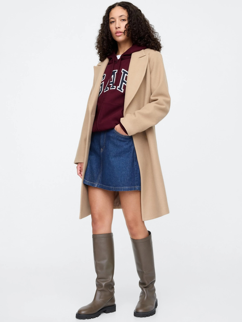 Bluza damska rozpinana streetwear polarowa GAP 678782-10 S Bordowa - obraz 3