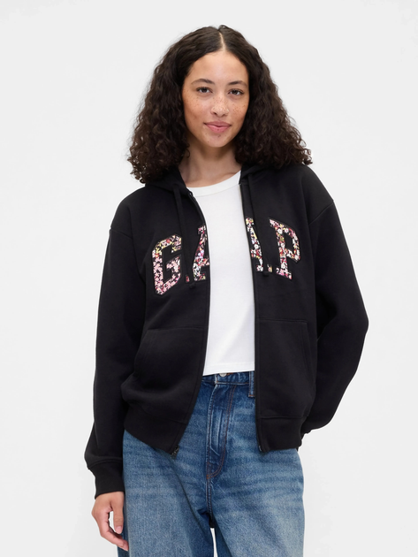 Bluza damska rozpinana streetwear polarowa GAP 678782-25 L Czarna - obraz 1