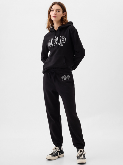 Спортивні штани на флісі жіночі GAP 463492-04 XS-Regular Чорні (1200112707708) - зображення 3