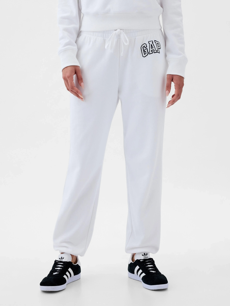 Spodnie dresowe damskie joggery GAP 889527-02 XS-Regular Białe - obraz 1