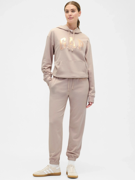 Spodnie dresowe damskie joggery GAP 889527-05 XS-Regular Pudrowe - obraz 4