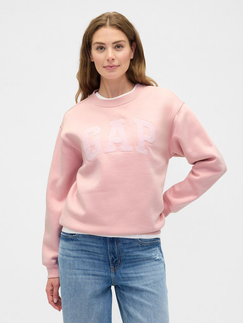 Світшот на флісі жіночий GAP 823720-03 2XL Світло-рожевий (1200146698553) - зображення 1