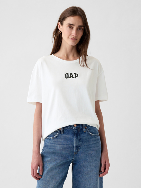 Футболка бавовняна довга жіноча GAP 407990-03 S Біла (1200133955904) - зображення 1