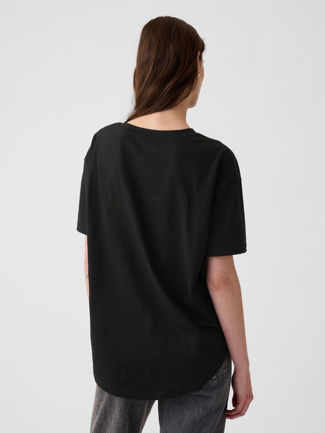 Футболка бавовняна довга жіноча GAP 407990-01 2XL Чорна (1200134047929) - зображення 2