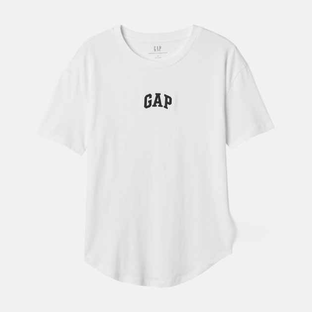 Футболка бавовняна довга жіноча GAP 407990-03 2XL Біла (1200134047806) - зображення 4