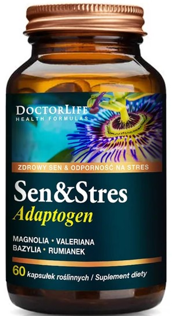 Suplement diety Doctor Life Sen & Stress Adaptogen 60 kapsułek (5903317644453) - obraz 1