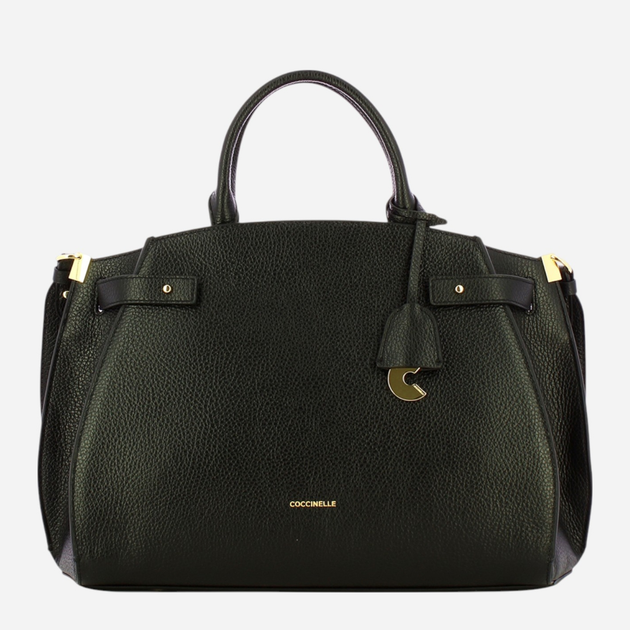 Torebka crossbody damska ze skóry naturalnej duża Coccinelle Coccinellekliche E1DGP180280 001 Czarna (800070342948) - obraz 1