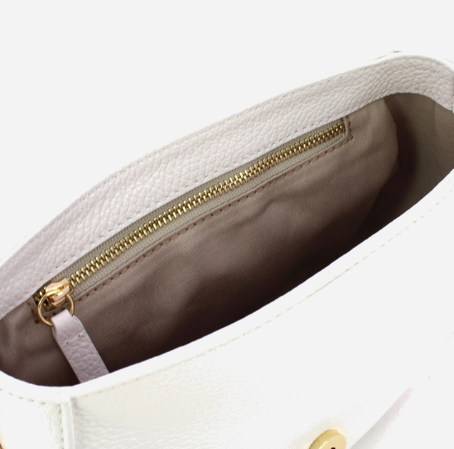 Torebka crossbody damska ze skóry naturalnej mała Coccinelle Alpha E1DTP150380 H13 Biała (800070342936) - obraz 4