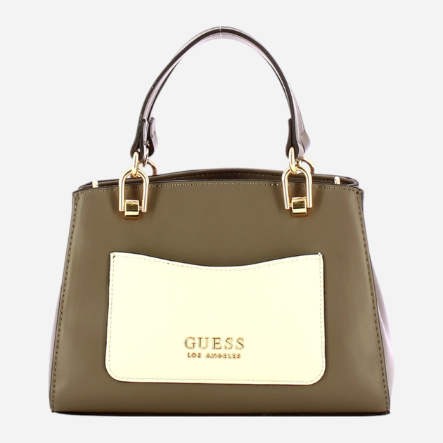 Сумка крос-боді через плече жіноча зі штучної шкіри маленька Guess Bogue HFSA9158050 CEL Сіра (800070346618) - зображення 1