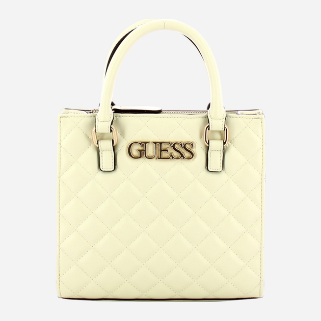 Сумка крос-боді через плече жіноча зі штучної шкіри маленька Guess Alazne HWALAZP3504 OFF Молочна (800070346614) - зображення 1
