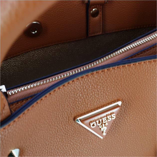 Torebka crossbody damska Guess Meridian HWBG6974060 COG Brązowa (800070344307) - obraz 5
