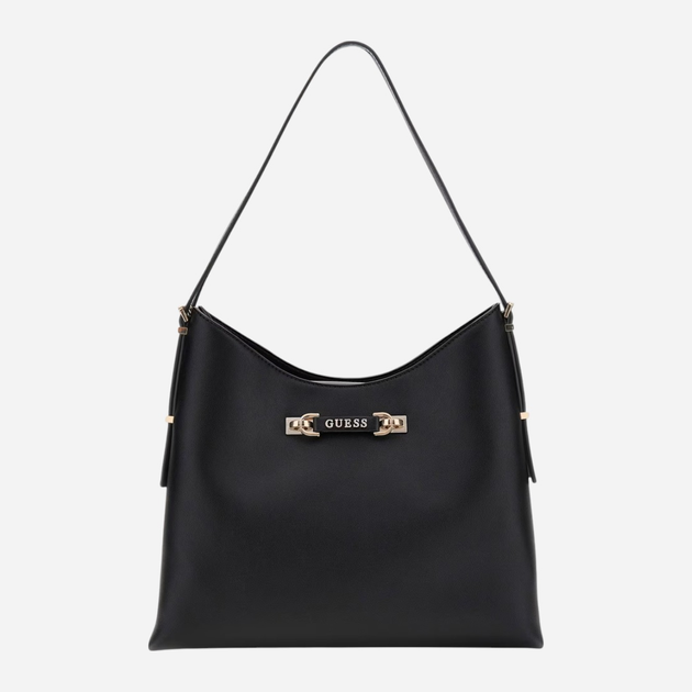Сумка жіноча зі штучної шкіри середня Guess Lefia HWBG9644020 BLA Чорна (800070344312) - зображення 1