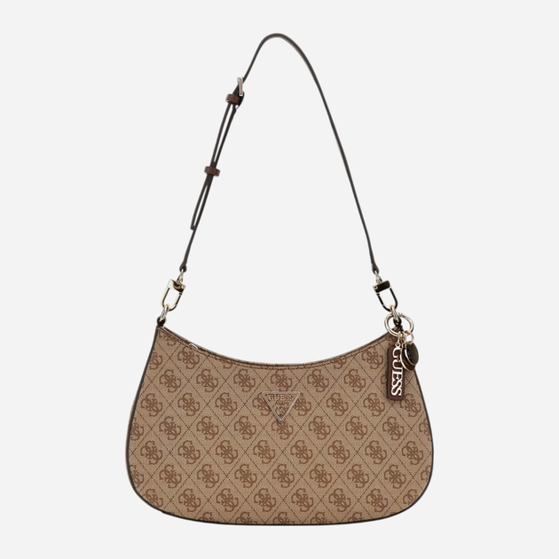 Torebka bagietka damska Guess Noelle HWBG9672180 LGW Brązowa (800070344321) - obraz 1