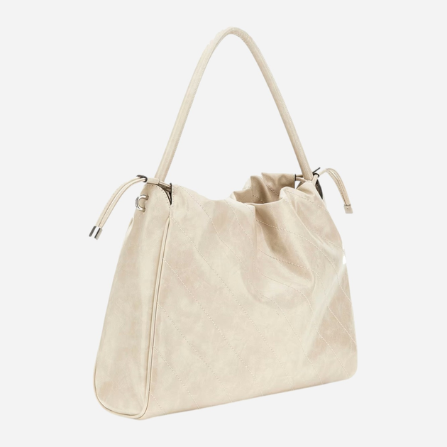 Torebka crossbody damska duża Guess Amys HWMY9659220 SIT Beżowa (800070344328) - obraz 3