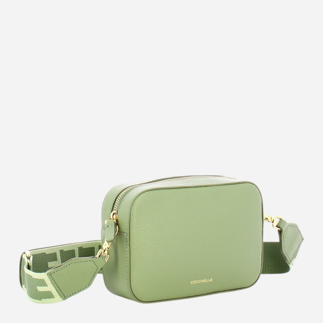 Torebka crossbody damska ze skóry naturalnej mała Coccinelle Tebe E5MN555I101 G77 Zielona (800070345923) - obraz 3