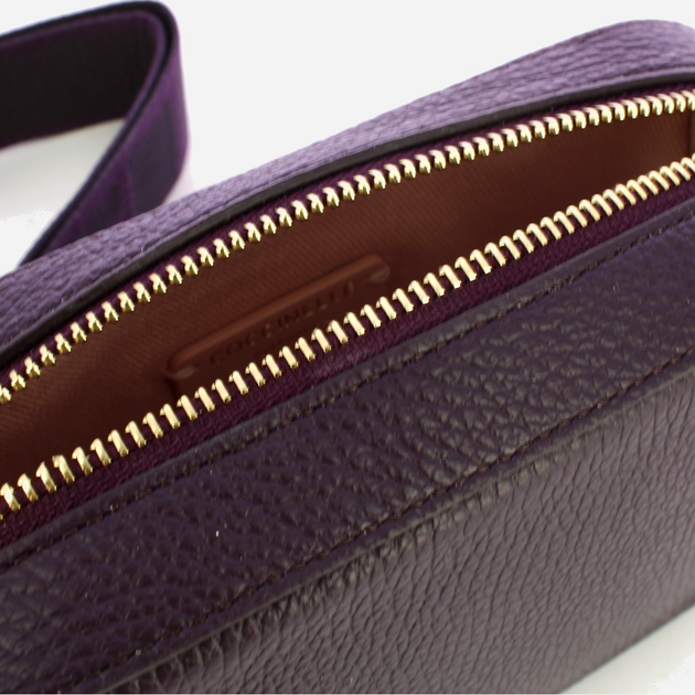 Torebka crossbody damska ze skóry naturalnej mała Coccinelle Tebe E5MN555I101 V87 Fioletowa (800070345924) - obraz 4