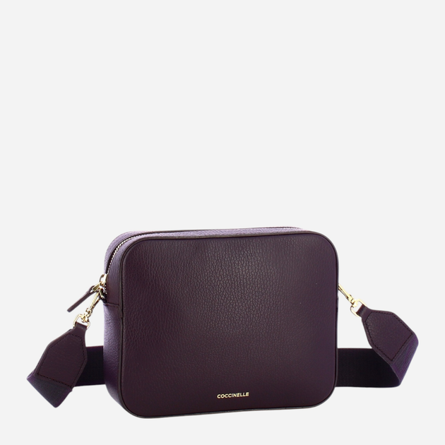 Torebka crossbody damska ze skóry naturalnej mała Coccinelle Tebe E5MN555M301 V87 Fioletowa (800070345927) - obraz 3