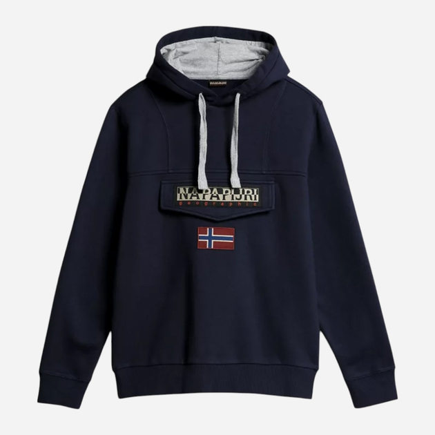 Bluza męska z kapturem Napapijri Burgee NP0A4GJD1761003 L Niebieska (800070311888) - obraz 5